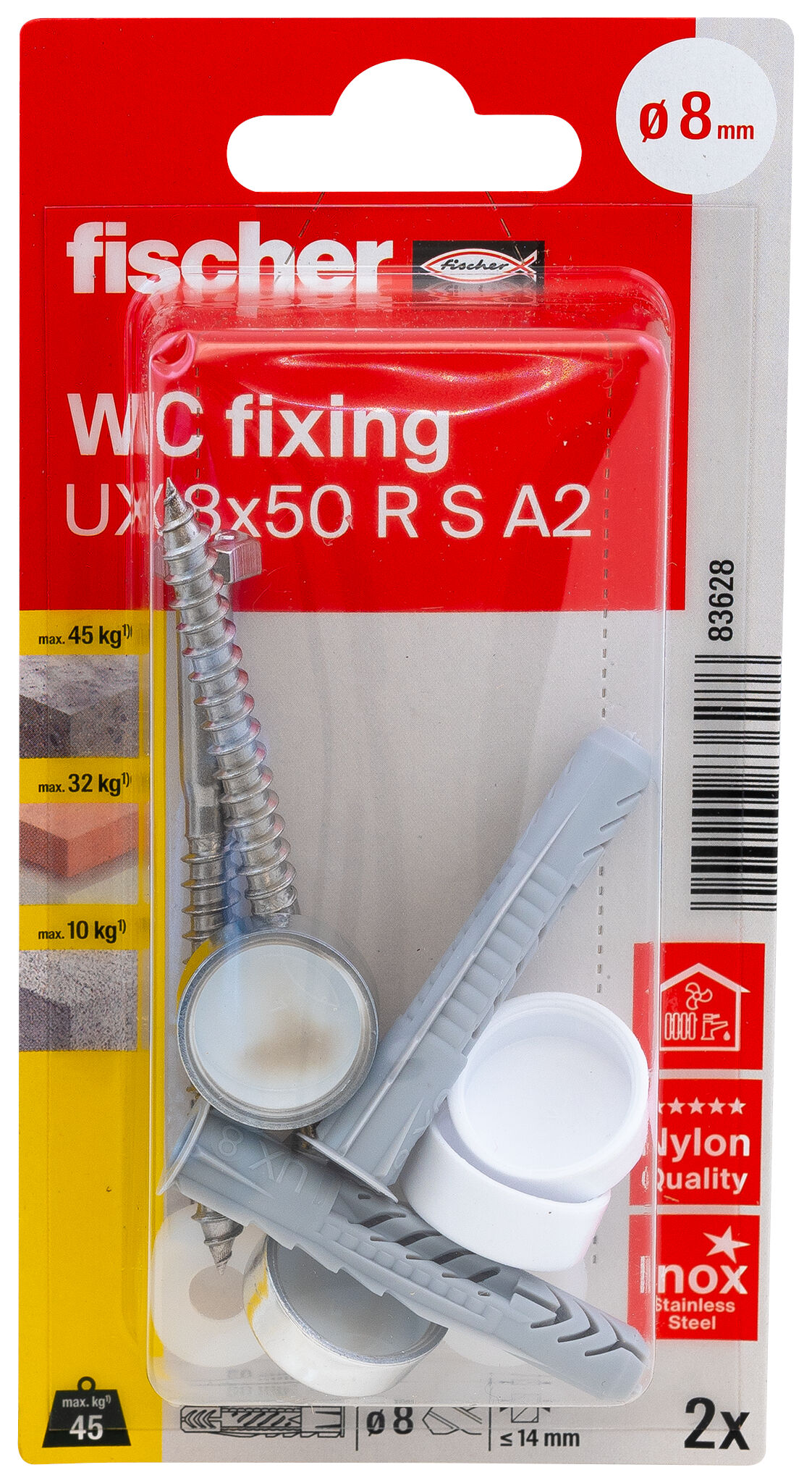 Sanitary fixing set WCN - fischer international